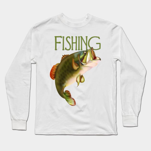 Fishing Long Sleeve T-Shirt by nickemporium1